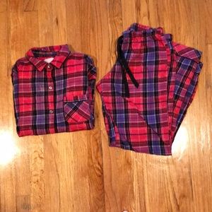 Victoria secret flannel pajama set